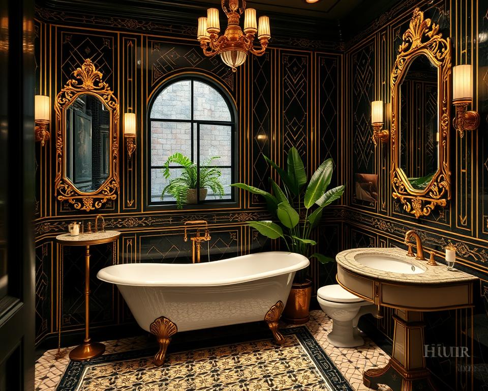 art deco bathroom