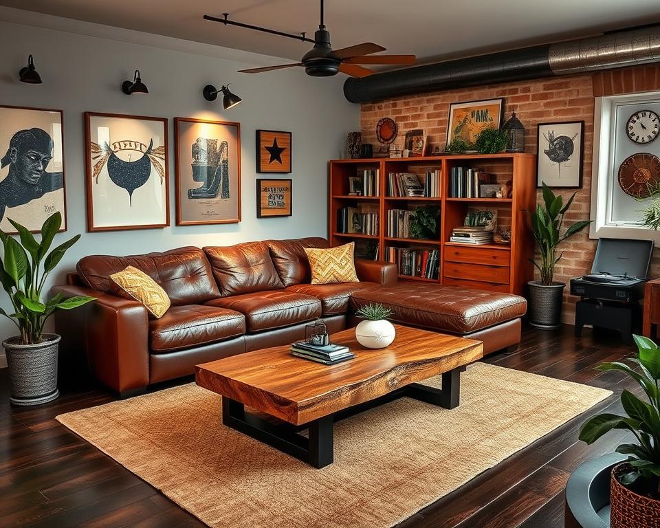 comfortable living room for men