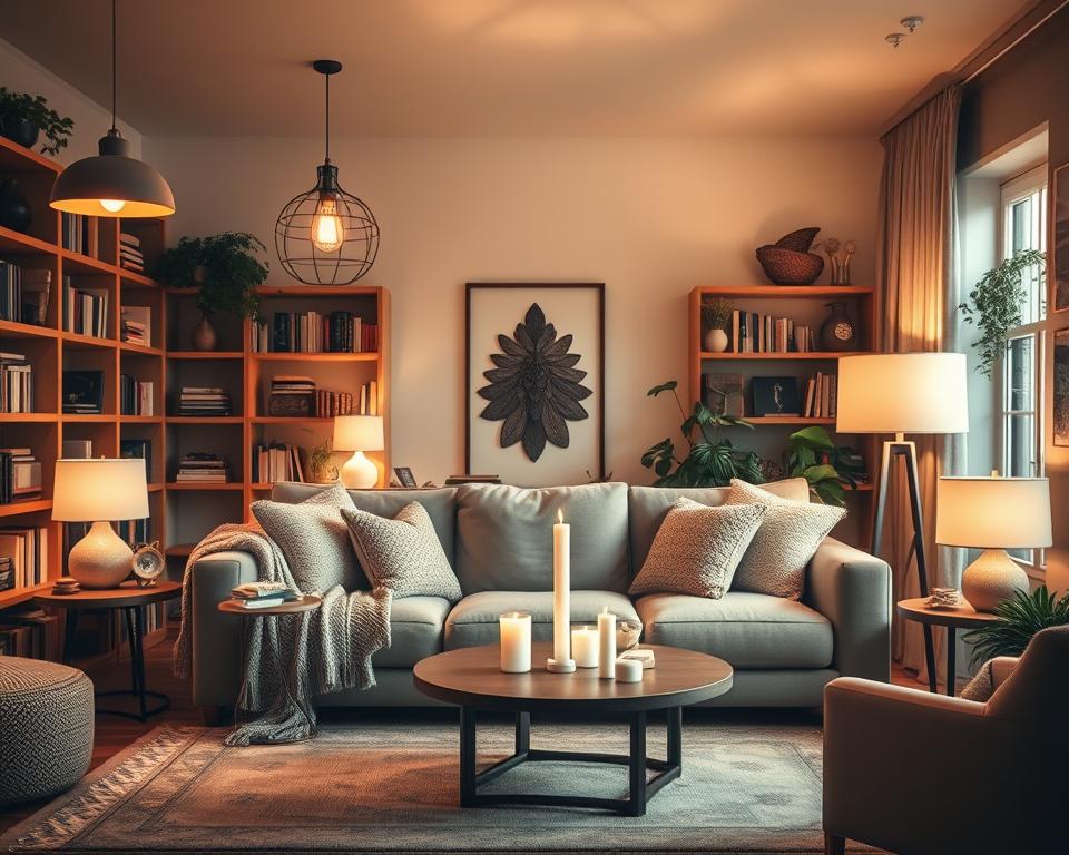 cozy living room lighting