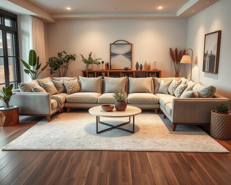 cozy seating in gender neutral living room