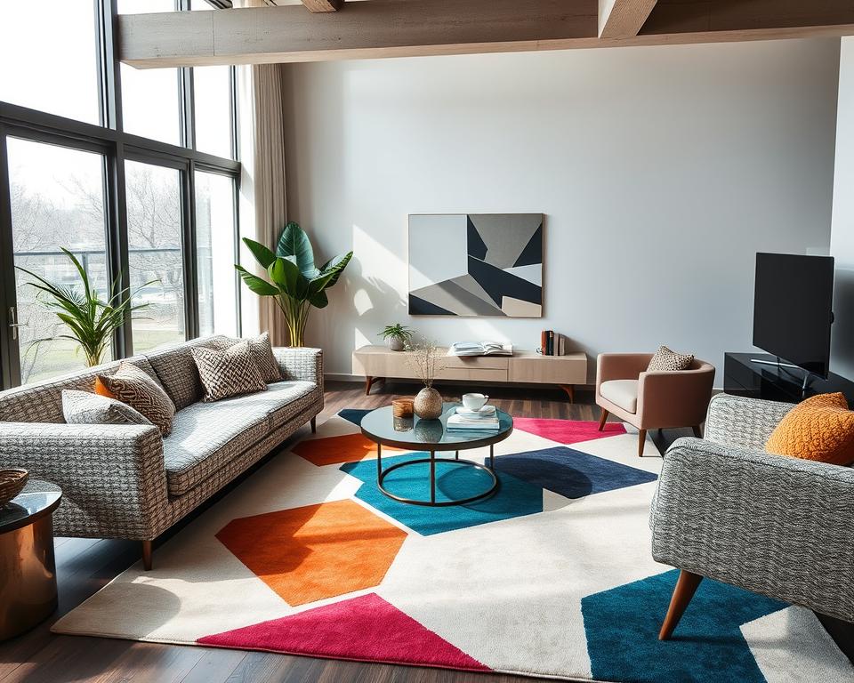 geometric design living room