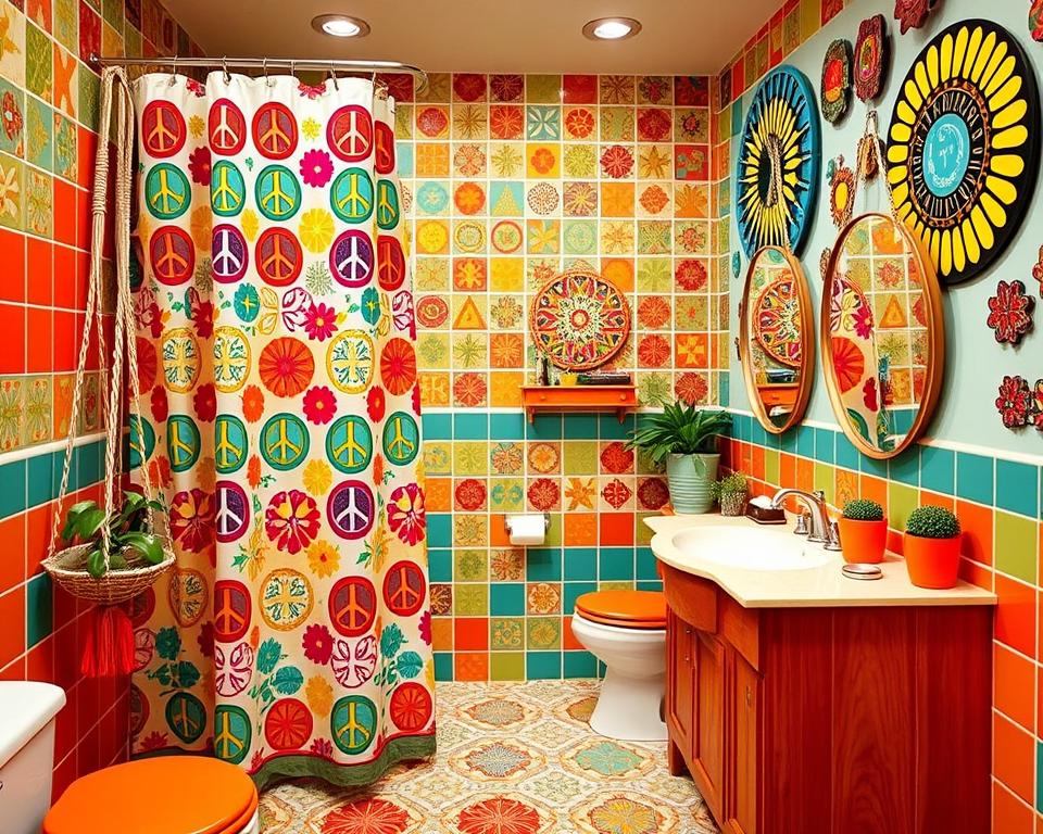 hippie-inspired bathroom decor