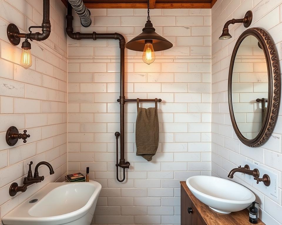 industrial bathroom accents