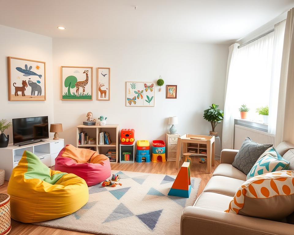 kid friendly living room decor