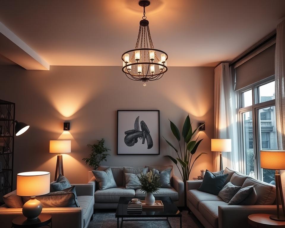 layering living room lighting