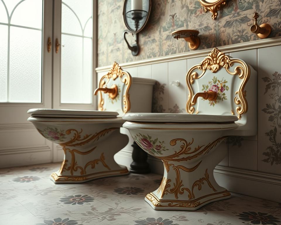 porcelain toilets