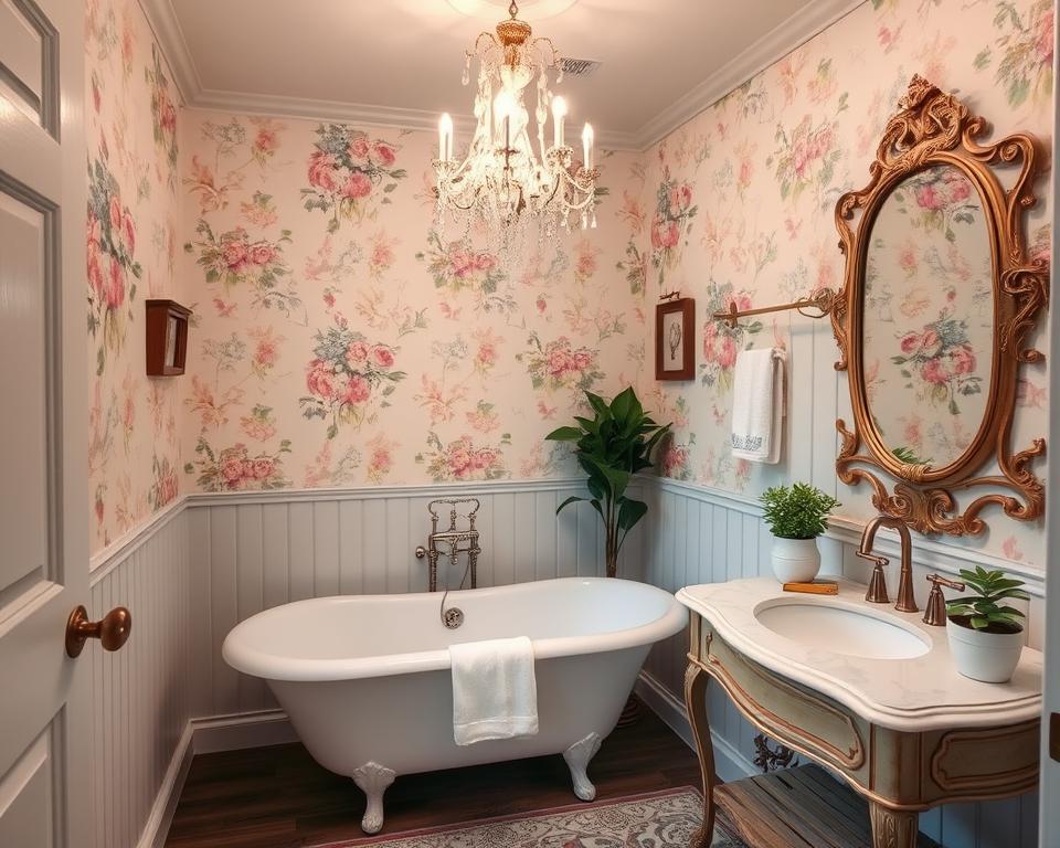 shabby chic powder room