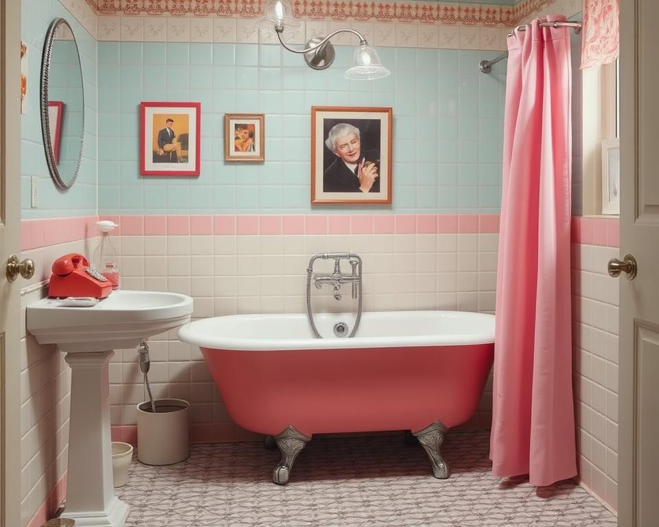 vintage 50s bathroom decor