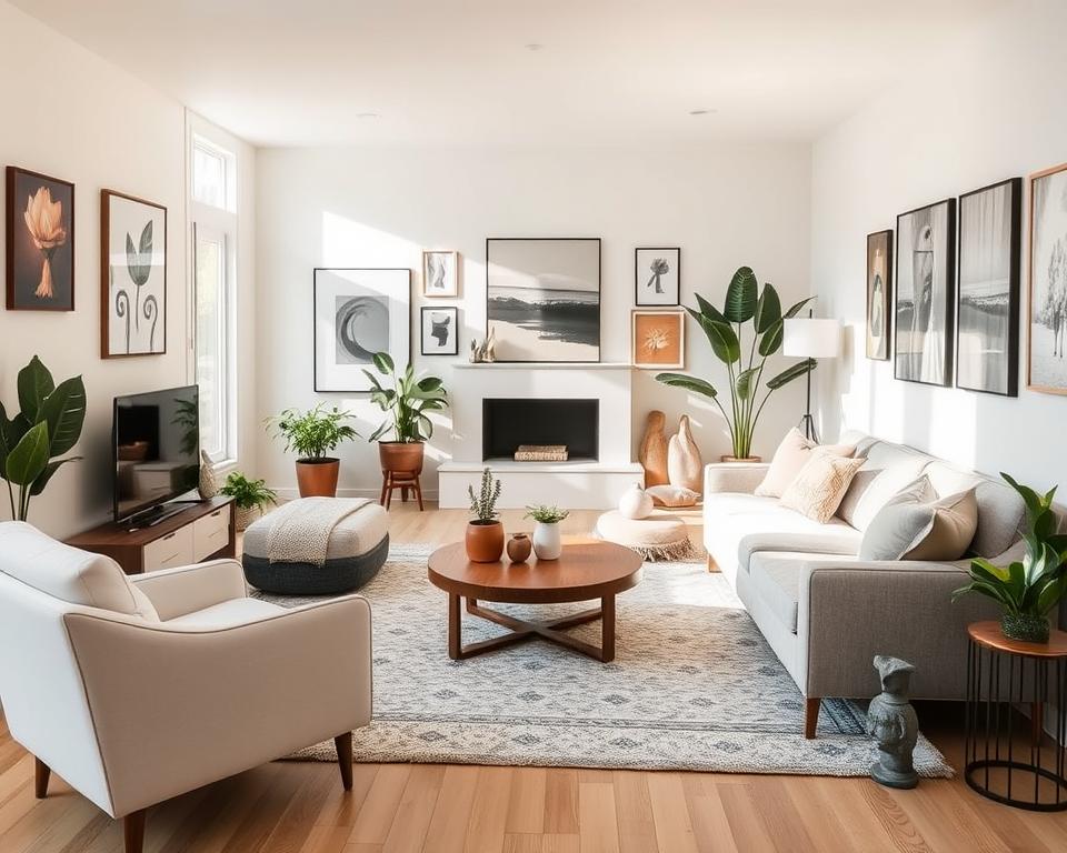 artwork in gender neutral living room