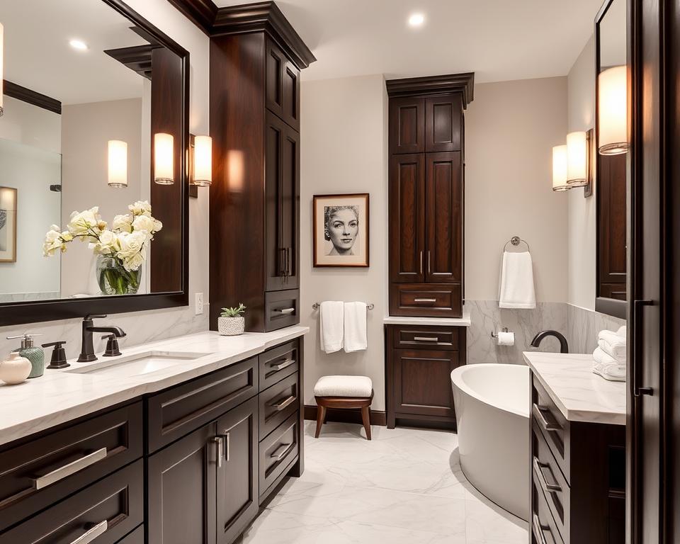 Chic and Sophisticated: Decorating with Dark Cabinets in Your Bathroom
