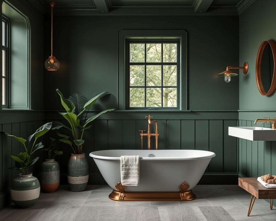 Deep Serenity: Elevate Your Space with Dark Green Bathroom Decor