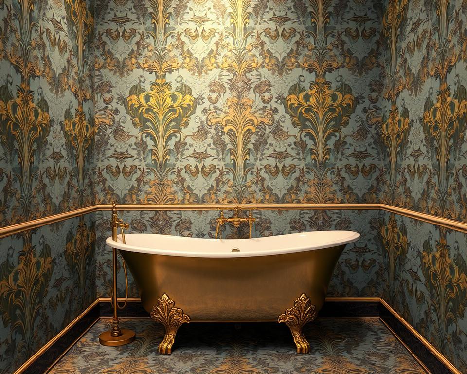 victorian bathroom wallpaper